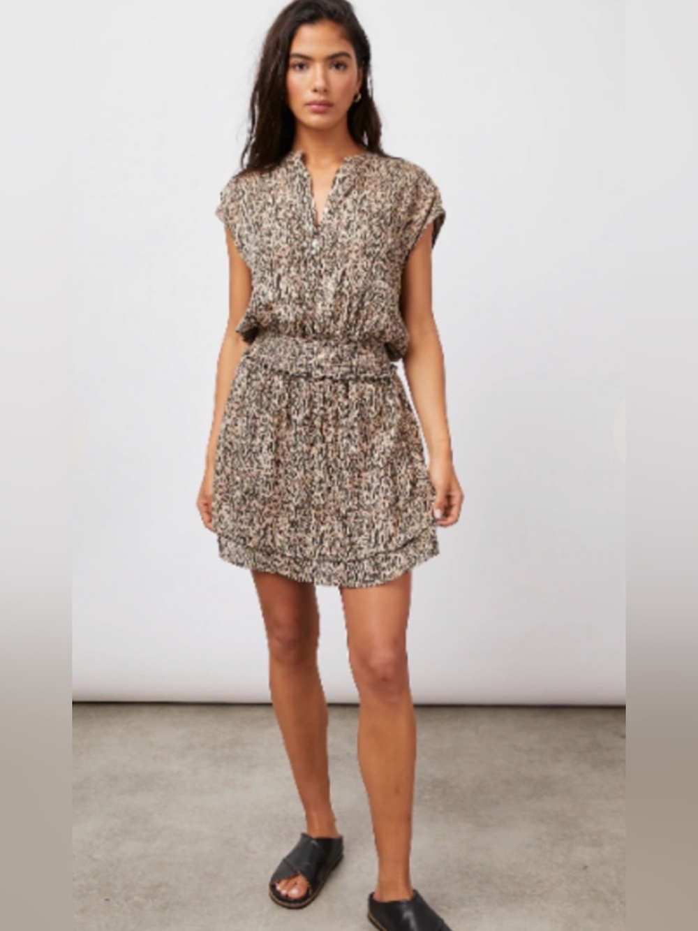 Rails Angelina Tan Abstract Dress Size Small